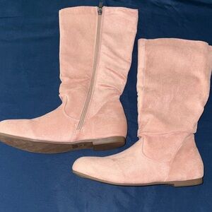 Pink Suede Women's Boots